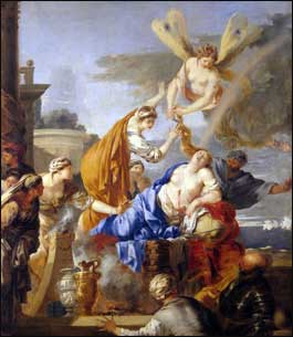 Sébastien Bourdon. Death of Dido. c1640.